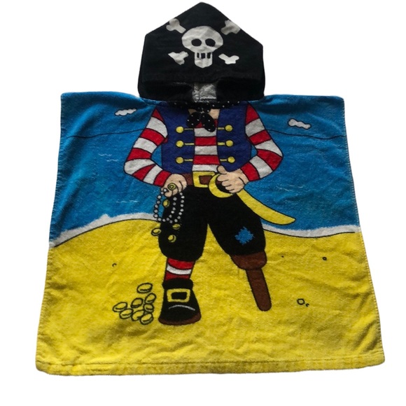 Toddler Pirate Hooded Summer Beach Towel - Picture 1 of 11